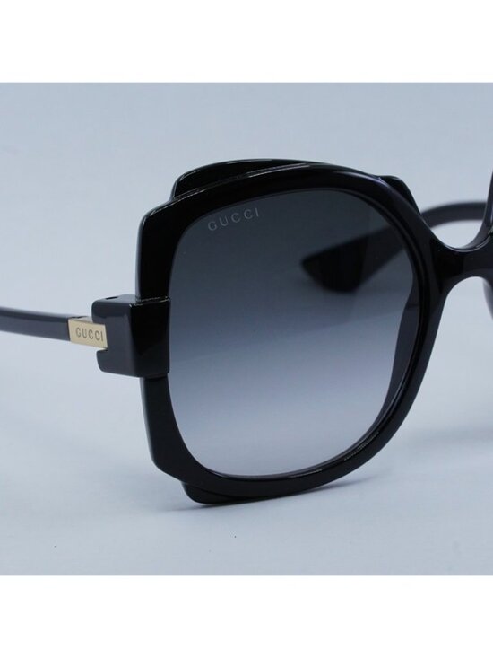 Gucci GG1431S 001 Women Sunglasses Black Butterfly Frame, Grey Lenses main image 7